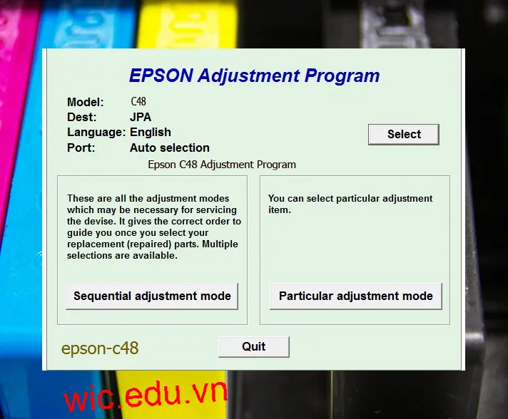 Reset Epson C48