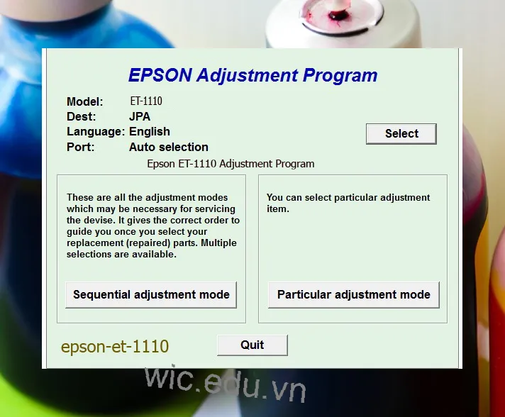 Reset Epson ET-1110