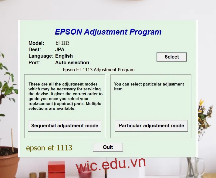 Reset Epson ET-1113