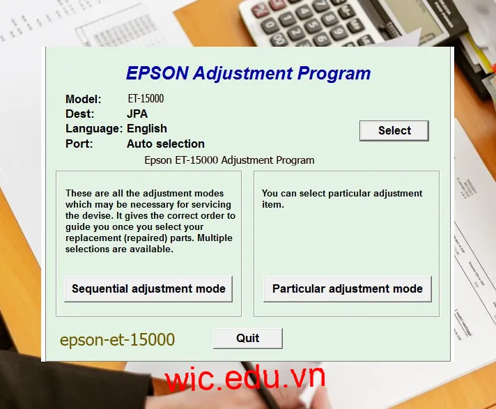 Reset Epson ET-15000