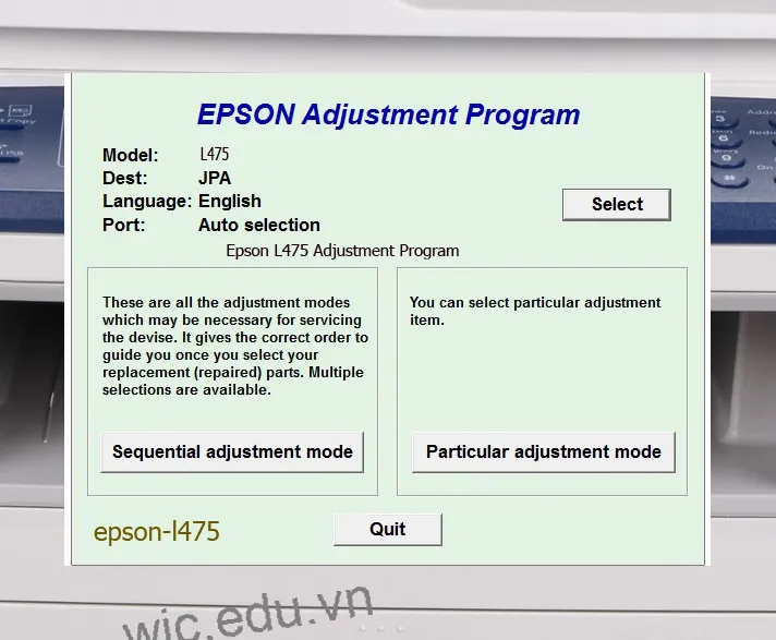 Reset Epson L475