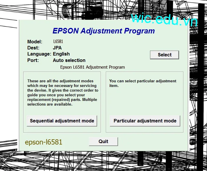 Reset Epson L6581