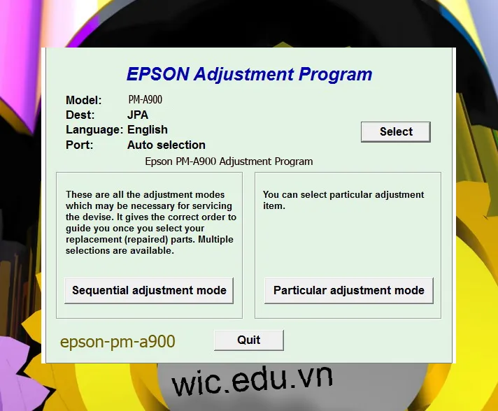 Reset Epson PM-A900