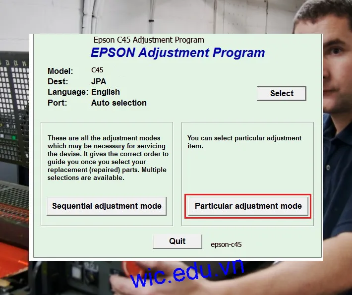 Hướng dẫn Reset Epson C45