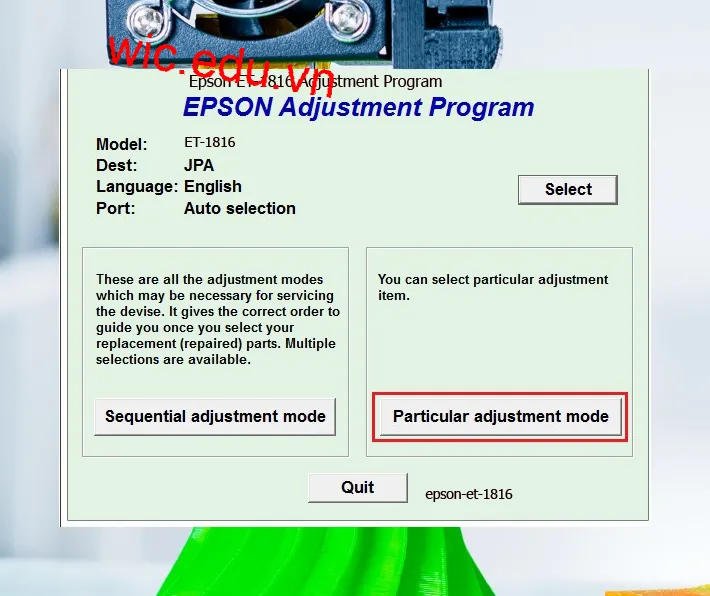 Hướng dẫn Reset Epson ET-1816