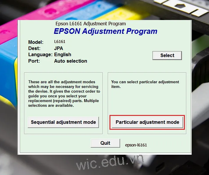 Hướng dẫn Reset Epson L6161