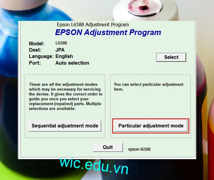 Hướng dẫn Reset Epson L6588