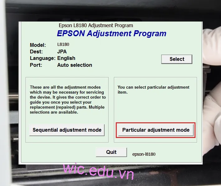 Hướng dẫn Reset Epson L8180