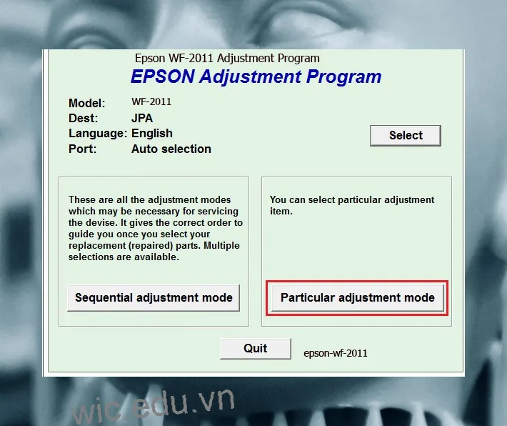 Hướng dẫn Reset Epson WF-2011