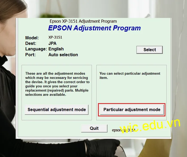 Hướng dẫn Reset Epson XP-3151