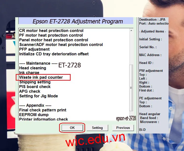 Download Phần mềm reset máy in Epson ET-2728