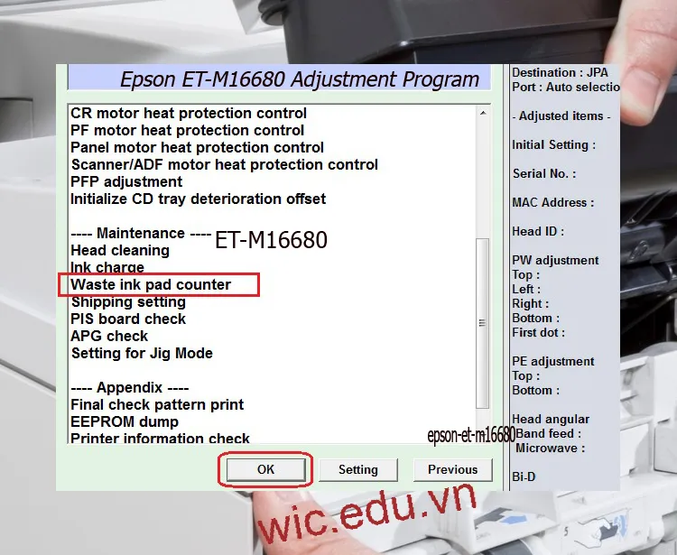 Download Phần mềm reset máy in Epson ET-M16680