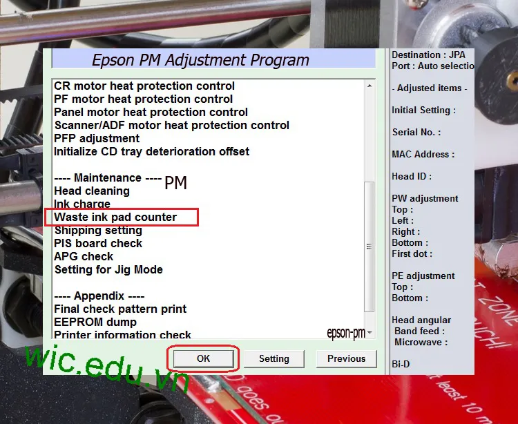 Download Phần mềm reset máy in Epson PM