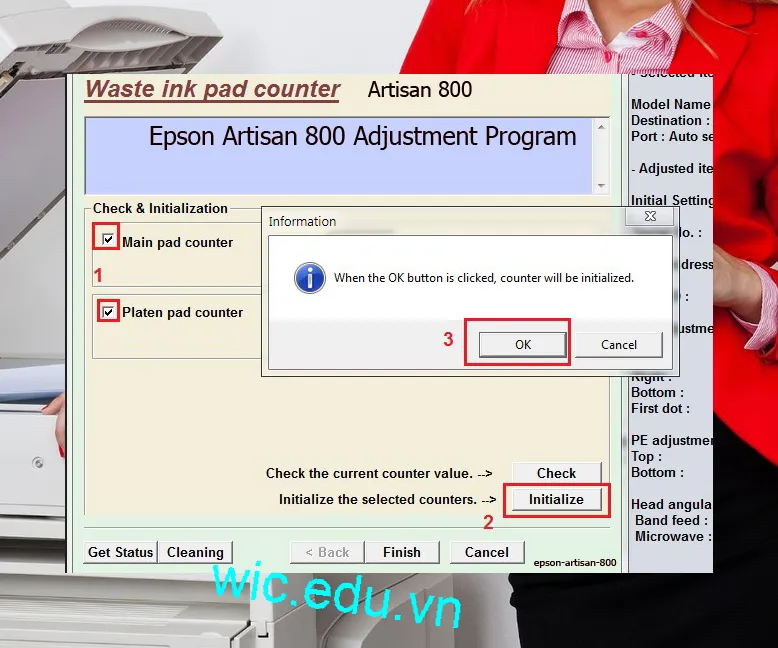 Phần mềm Reset máy in Epson Artisan 800