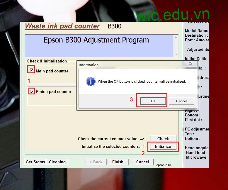 Phần mềm Reset máy in Epson B300