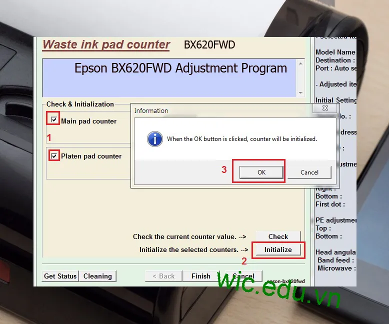 Phần mềm Reset máy in Epson BX620FWD