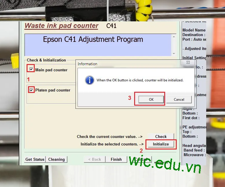 Phần mềm Reset máy in Epson C41