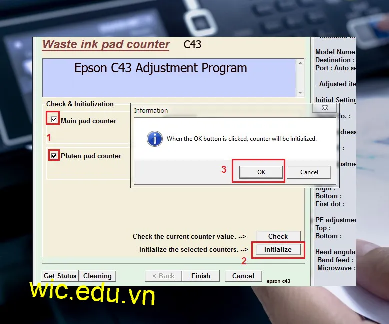 Phần mềm Reset máy in Epson C43