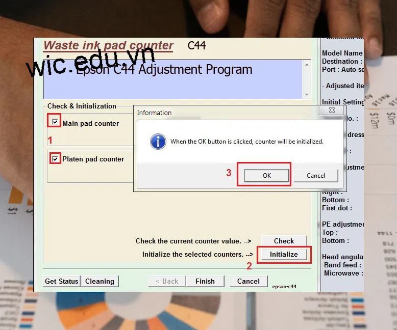 Phần mềm Reset máy in Epson C44