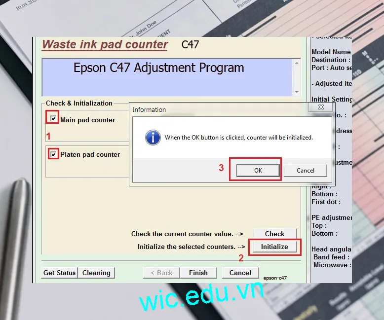 Phần mềm Reset máy in Epson C47