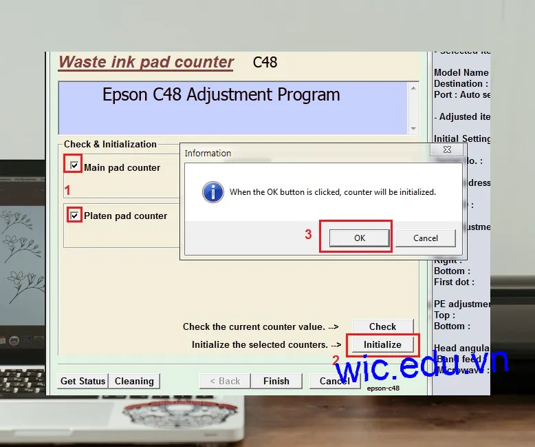 Phần mềm Reset máy in Epson C48