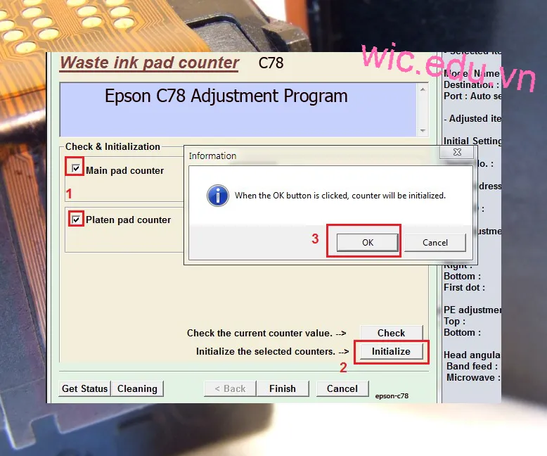 Phần mềm Reset máy in Epson C78