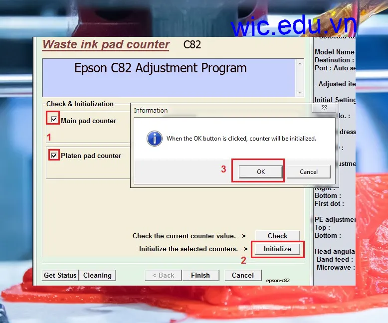 Phần mềm Reset máy in Epson C82