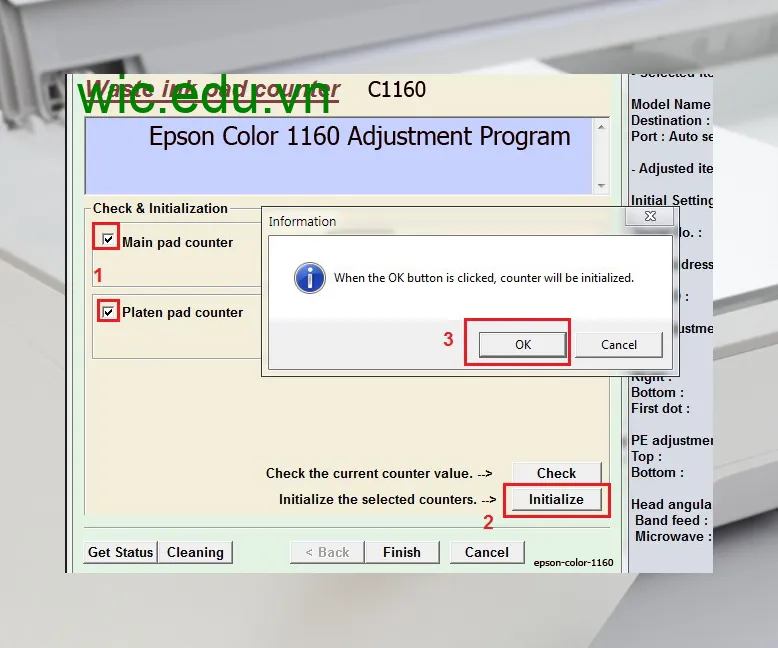 Phần mềm Reset máy in Epson Color 1160