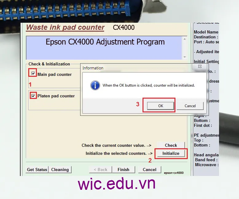 Phần mềm Reset máy in Epson CX4000