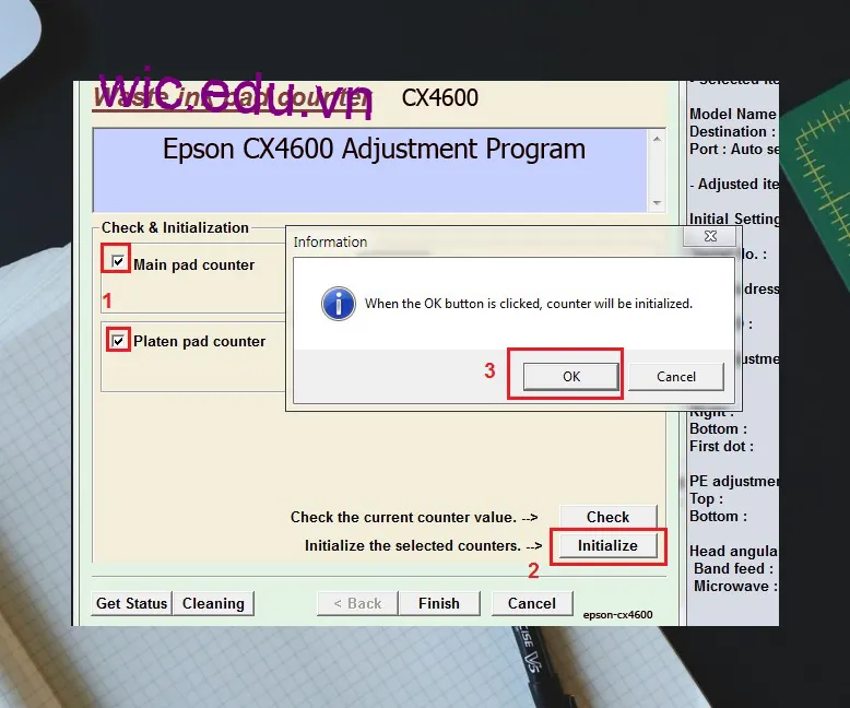 Phần mềm Reset máy in Epson CX4600