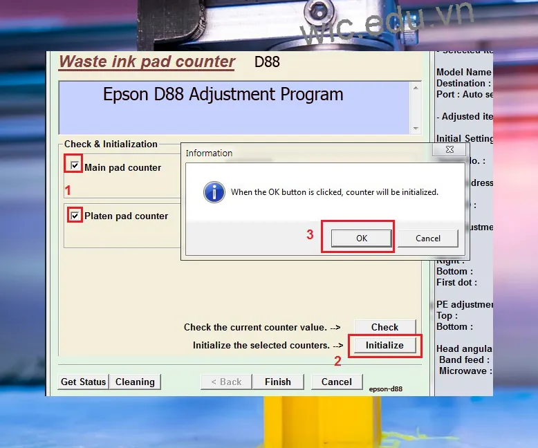 Phần mềm Reset máy in Epson D88