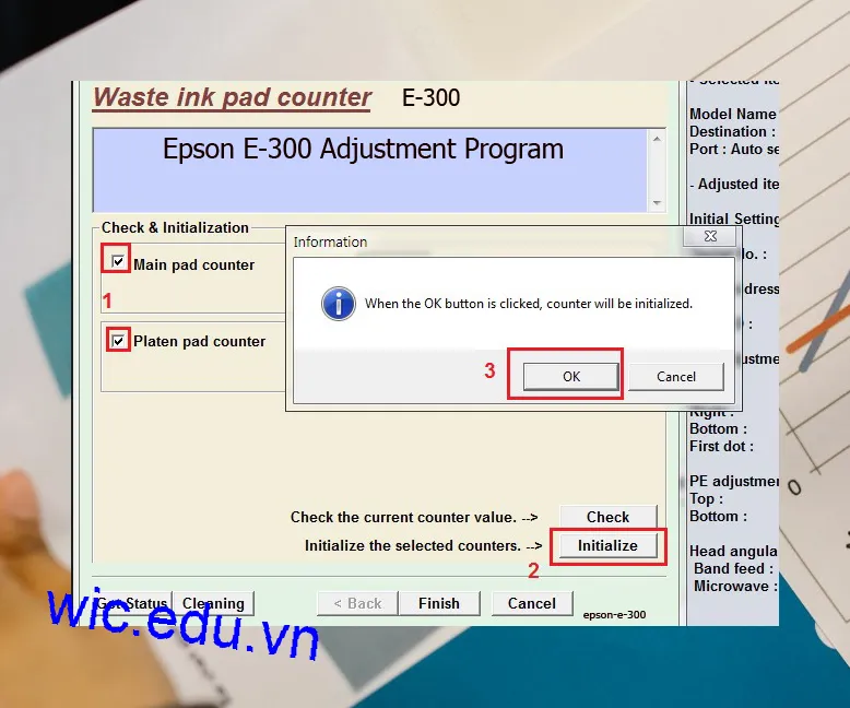 Phần mềm Reset máy in Epson E-300