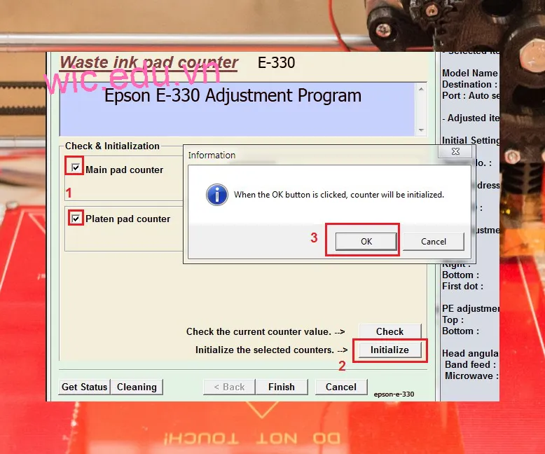 Phần mềm Reset máy in Epson E-330