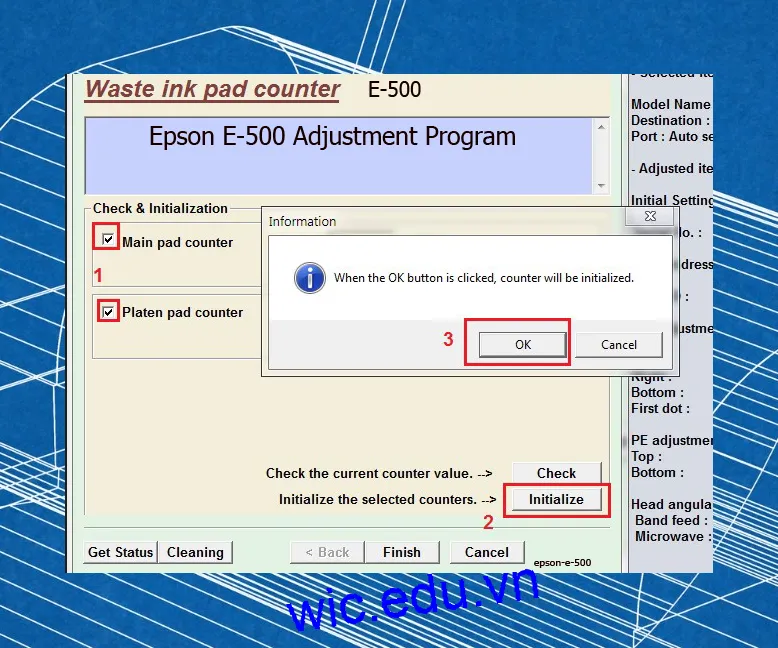 Phần mềm Reset máy in Epson E-500