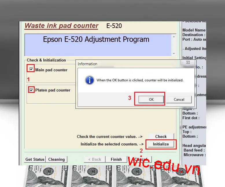 Phần mềm Reset máy in Epson E-520