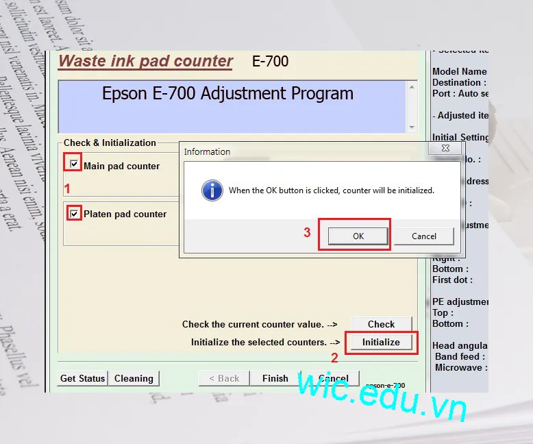 Phần mềm Reset máy in Epson E-700