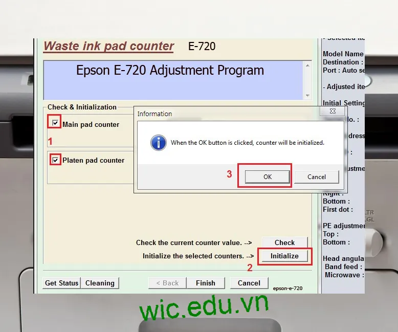 Phần mềm Reset máy in Epson E-720