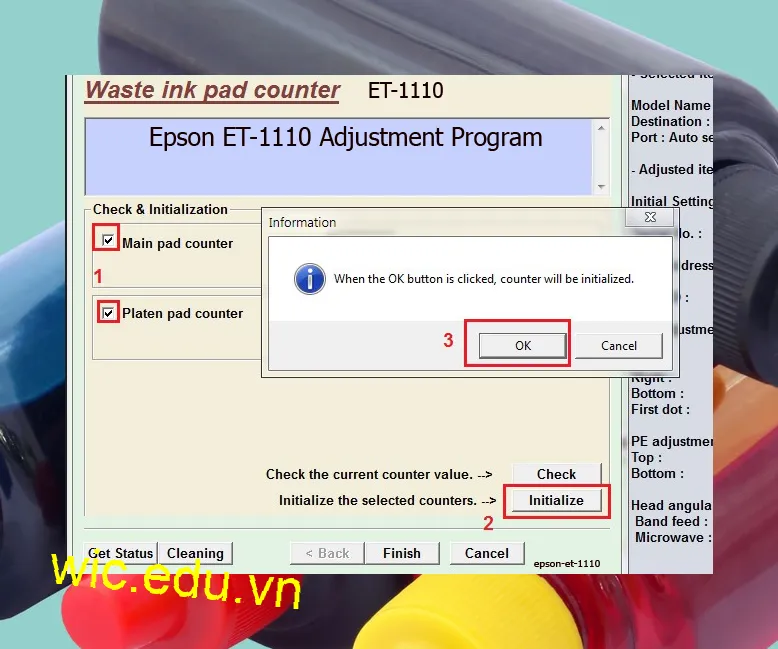 Phần mềm Reset máy in Epson ET-1110