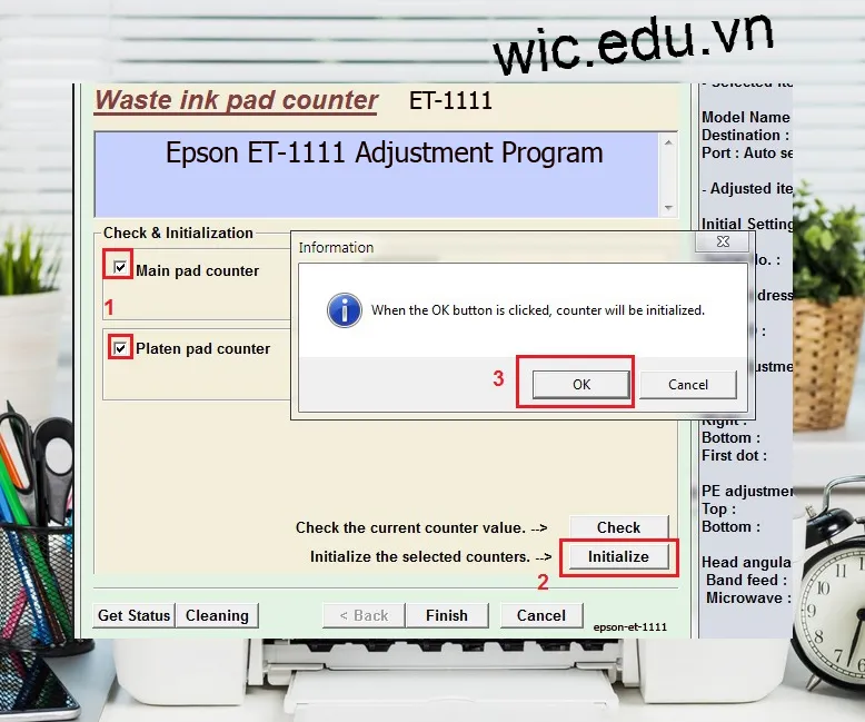 Phần mềm Reset máy in Epson ET-1111