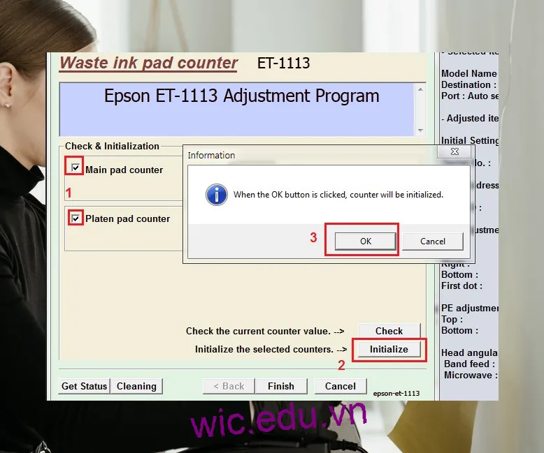 Phần mềm Reset máy in Epson ET-1113