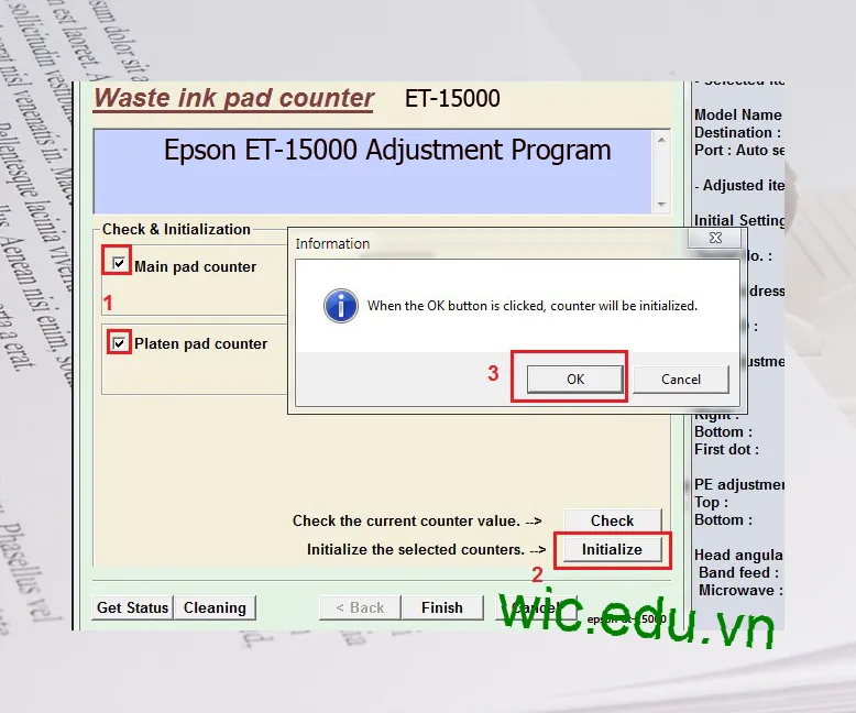 Phần mềm Reset máy in Epson ET-15000