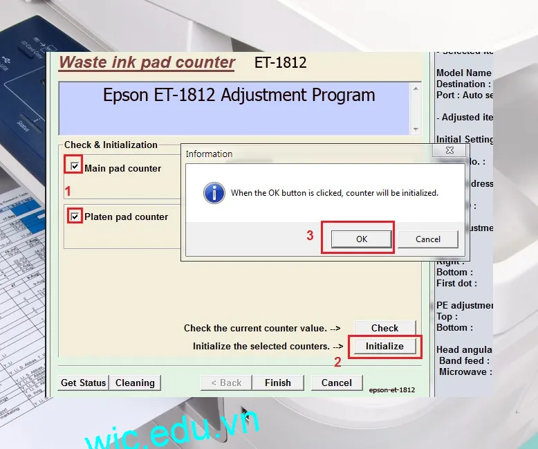 Phần mềm Reset máy in Epson ET-1812