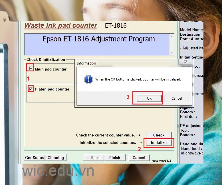 Phần mềm Reset máy in Epson ET-1816