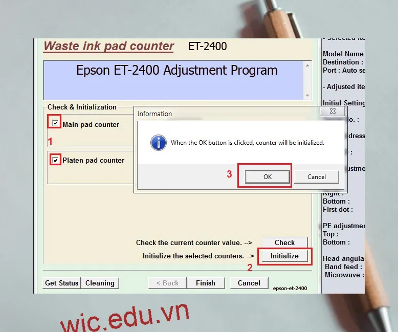 Phần mềm Reset máy in Epson ET-2400