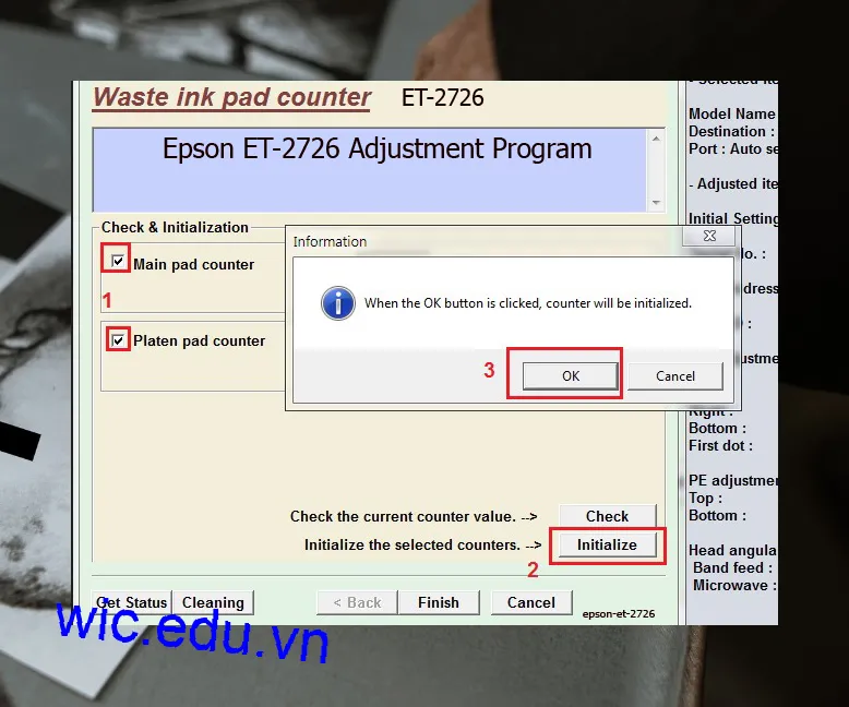 Phần mềm Reset máy in Epson ET-2726