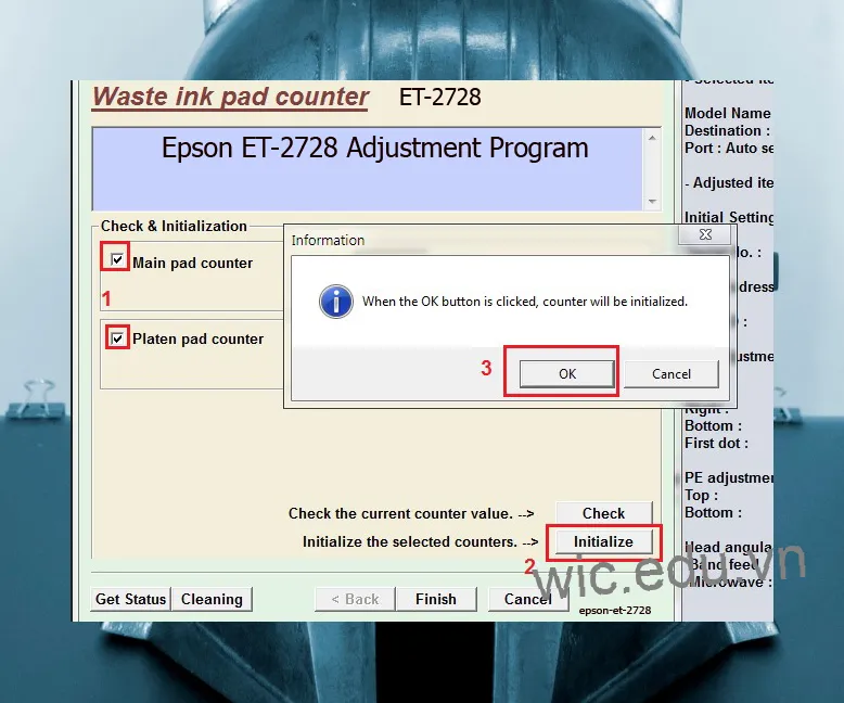 Phần mềm Reset máy in Epson ET-2728