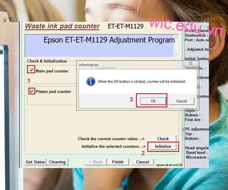 Phần mềm Reset máy in Epson ET-ET-M1129