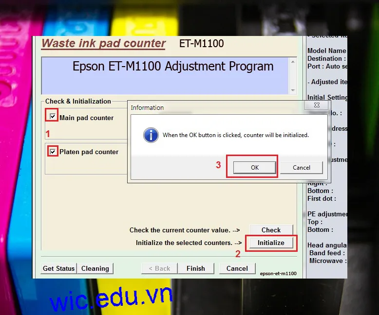 Phần mềm Reset máy in Epson ET-M1100