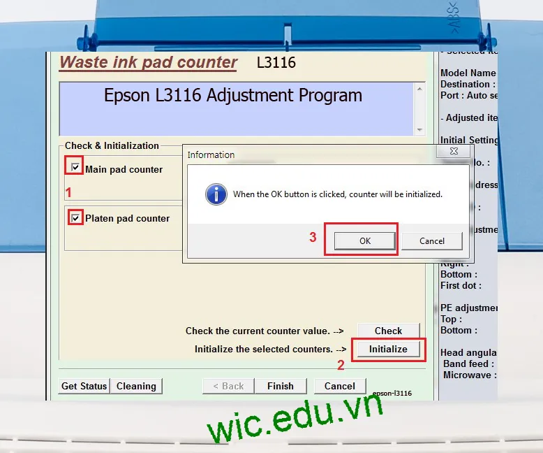 Phần mềm Reset máy in Epson L3116