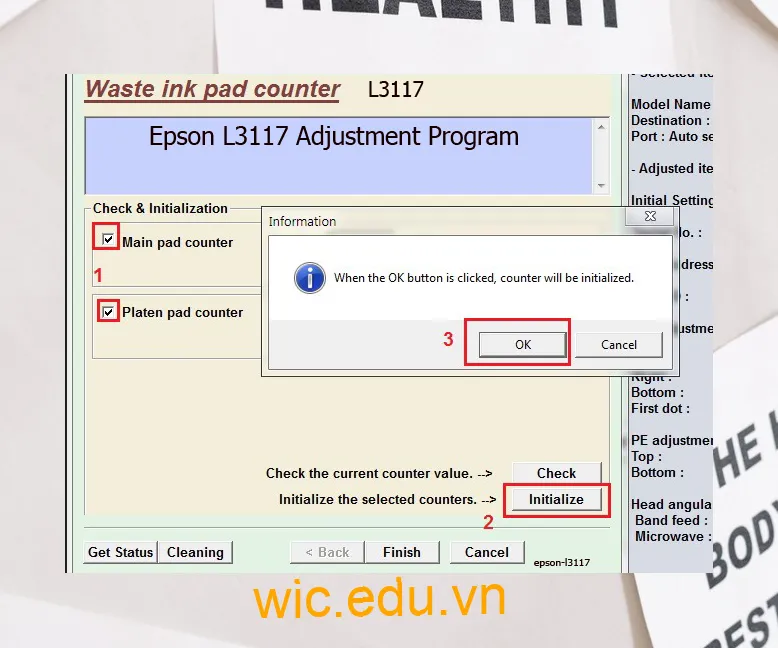 Phần mềm Reset máy in Epson L3117